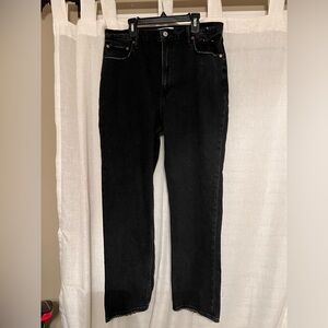 Abercrombie & Fitch The Ankle Straigh Ultra High Rise  black